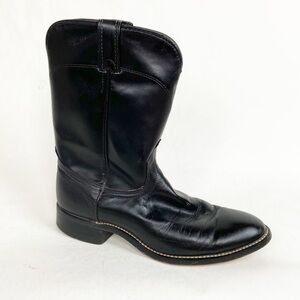 Laredo Black Leather Men’s Western Cowboy Boots